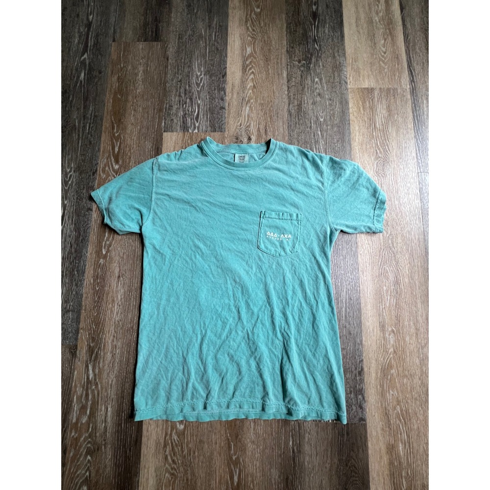 Comfort Colors Pocket T-Shirt Womens Medium Green Auburn Greek Life
